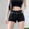 Black High Waist Little Casual Shorts Girl - Image 3