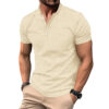 Retro Casual Cotton Solid Color Short Sleeve - Image 5