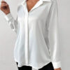 Women's Satin Silk-like Long-sleeved Shirt - Image 4