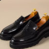 Genuine Leather Handmade Slip-on Thick Bottom Increased By Business Casual Leather Shoes - Image 5