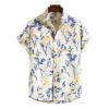 Men's Short-sleeved Casual Holiday Floral Shirt - Image 5