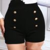 Women's Black Casual Shorts - Image 2