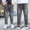 Boys Jeans Autumn And Winter New One-piece Velvet - Image 3