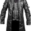 Plus Size Halloween Medieval Costume Punk Goth Style Leather Coat - Image 7