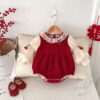 Newborn Fleece-lined Warm Baby Jumpsuit Winter Clothes - Image 3