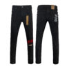 Straight Ripped Stretch American High Street Casual Men's Jeans - Image 2