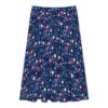 Dark Blue Skirt With Blue And Pink Flowers - Image 2