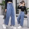 Fashion Loose Simple Casual Girls Jeans - Image 6
