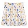 Beige Skater Skirt With Yellow Blue Flowers - Image 2