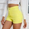 High Waist Stretch Plus Size Sexy Ripped Shorts - Image 6