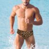 Classic Leopard Swimming Briefs For Men - Image 5