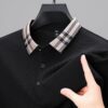 Autumn And Winter New Men's Fleece T-shirt Lapel Loose, Simple And All-matching - Image 5