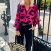 Fashion Special V-neck Long Sleeve Bohemian Leopard Top - Image 6