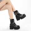 Women's Chunky Heel Muffin Platform Martin Boots Platform - Image 10
