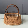Handicraft Rattan Wicker Portable Flower Arrangement Basket - Image 2