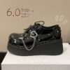 Punk Platform Shoes Dark Lolita Platform Leather Shoes - Image 9