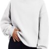 Casual Style Fleece Shirt Thick Half Turtleneck Loose Women's Sweater - Image 10