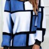 Casual Geometric 3D Printed Loose Long Sleeves Round Neck Sweater - Image 6