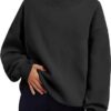 Casual Style Fleece Shirt Thick Half Turtleneck Loose Women's Sweater - Image 7