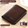 Genuine Leather Anti-theft Swiping Ultra-thin Cheng E Wallet - Image 6