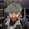 Wool Newsboy Caps Men Herringbone Flat Caps Gatsby - Image 5