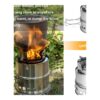 Portable Folding Windproof Wood Burning Stove Compac - Image 2