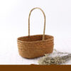 Seaweed Wicker Rattan Flower Basket Storage Table Top Organizer Gift Basket Decorative Storage Basket - Image 6