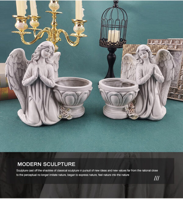 Hars Bidden Engel Planter Tuin Angel Succulent Pot Plant Holder Handwerk Angel Bloempot Decoratie