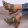 Women's Sandals High-Heeled Thick Heels Plus Size Women's Sandals - Image 5