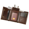RFID Genuine Leather Small Wallet Men's Three Fold Multiple Card Slots With Iron Chain - Image 7
