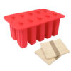 10 Consecutive Ice Cream Ice Cream Molds Silicone Ice Tray Creative Popsicle Sharpener Kitchen Tool - Image 2