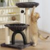 27.8inch Tall Cat Tree Tower For Indoor Cats  Multi-Level Cat Furniture With Sisal Scratching Posts, Plush Perches & Hanging Toys Large Durable Cat Tower, Perfect Gift For Cat Lovers - Image 4