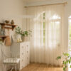 Bohemian Tassel Lace Cotton Linen Texture Transparent Curtain - Image 5