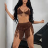 Women's Holiday Style Tassel Hanging Neck Backless Vest Set - Image 5