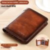 Genuine Leather Anti-theft Swiping Ultra-thin Cheng E Wallet - Image 5