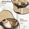 27.8inch Tall Cat Tree Tower For Indoor Cats  Multi-Level Cat Furniture With Sisal Scratching Posts, Plush Perches & Hanging Toys Large Durable Cat Tower, Perfect Gift For Cat Lovers - Image 3