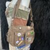 Vintage Button Bottle Cap Patch Messenger Distressed Crossbody Bag - Image 8