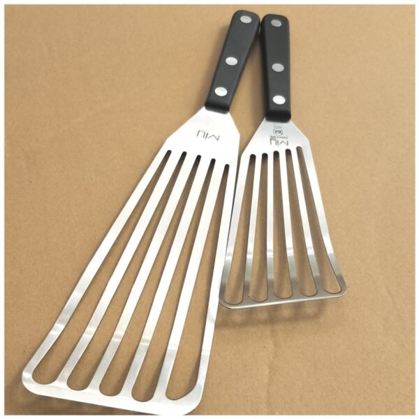 Set Of 2 Small And Large Stainless Steel Slotted Tur
