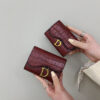 Solid Color Folding Women's Soft Leather Wallet - Image 3