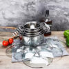 11PCS Induction Non Stick Stainless Steel Cookware Cooking Pot Pan With Lids Set - Image 10
