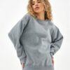 Fleece-lined Thick Round Neck Loose-fitting Solid Color Long Sleeves Sweater - Image 6