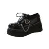 Punk Platform Shoes Dark Lolita Platform Leather Shoes - Image 7