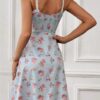Floral Lace Trim Camisole Dress - Image 4