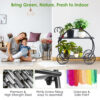 Heavy Duty Metal Flower Cart Plant Stand - Image 10