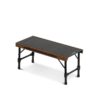 Outdoor Folding Combination Table Camping Barbecue Picnic Beech Wood Table - Image 4