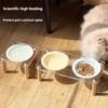 Cat Water Bowl Dog Basin Anti-tumble High Leg Cat Bowl Ceramic Cat Food Holder Double Bowl - Image 6