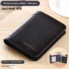Genuine Leather Anti-theft Swiping Ultra-thin Cheng E Wallet - Image 7