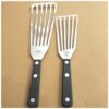 Set Of 2 Small And Large Stainless Steel Slotted Tur - Image 4