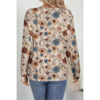 Women's Round Neck Pullover European And American Leisure All-match Floral Print Sweater - Image 2