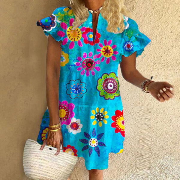 Women's Creative Printing Loose Casual Dress